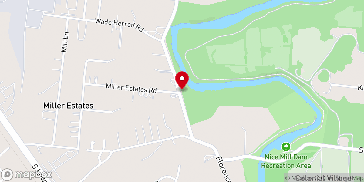 Map showing location of Silver Springs Baptist Church