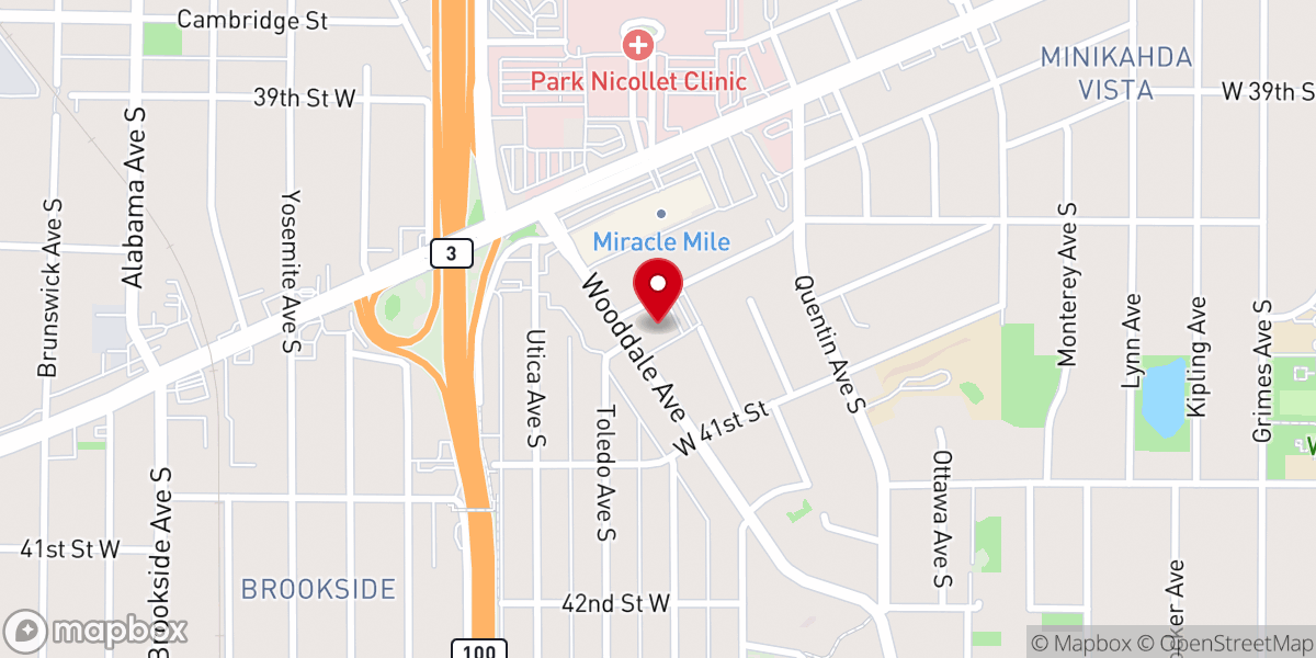 Map showing location of Vista Lutheran Church