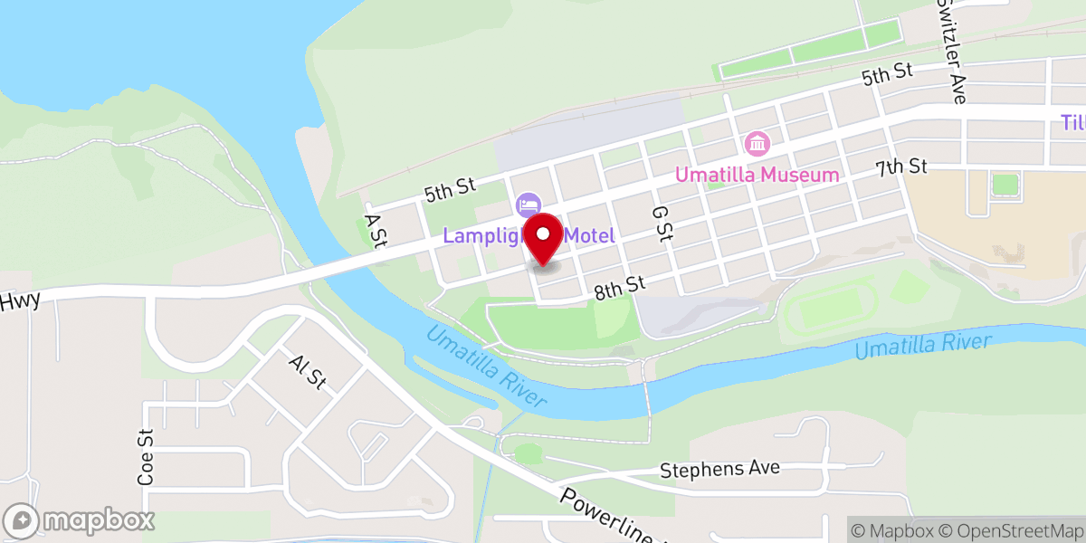 Map showing location of Primera Iglesia Bautista Church