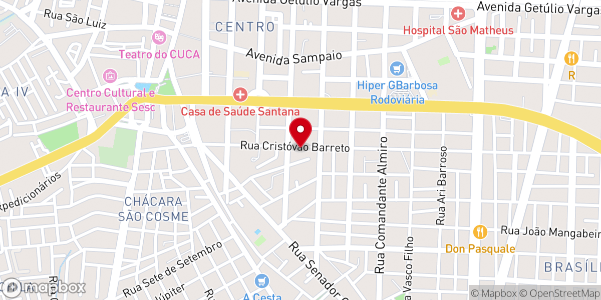 Map showing location of Igreja Evangélica Congregacional de Feira de Santana
