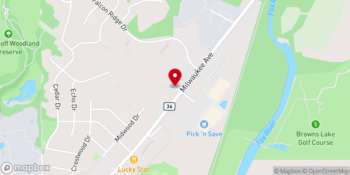 Map showing location of Peace Lutheran Church-ELCA