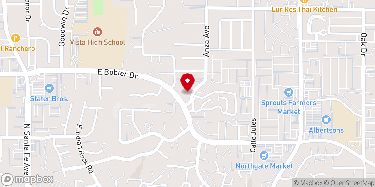 Map showing location of Faith Lutheran Church of Vista