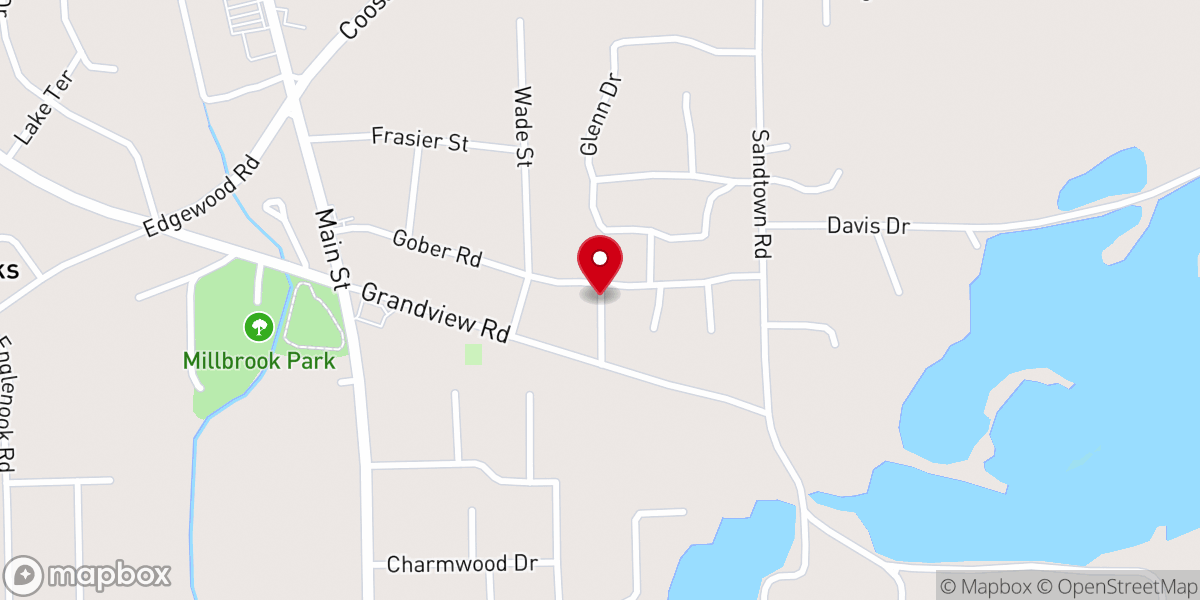 Map showing location of Lake Elam Baptist Church