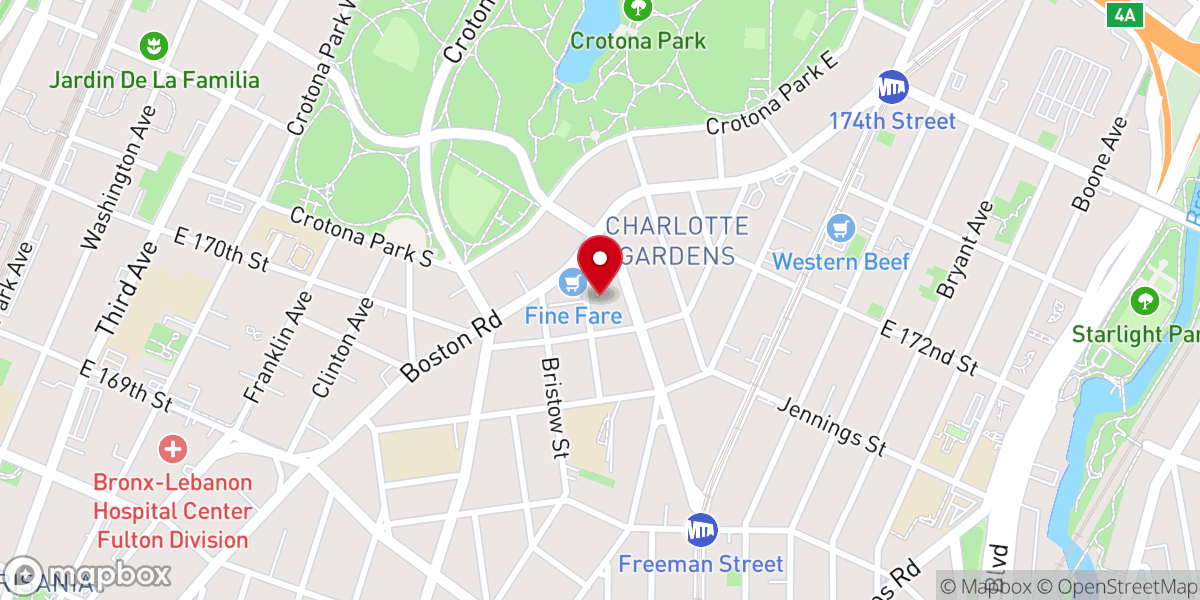Map showing location of New Directions Bible Temple