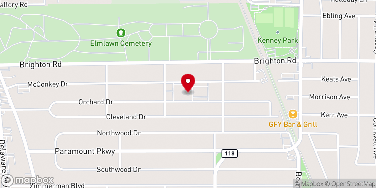 Map showing location of New Covenant Church