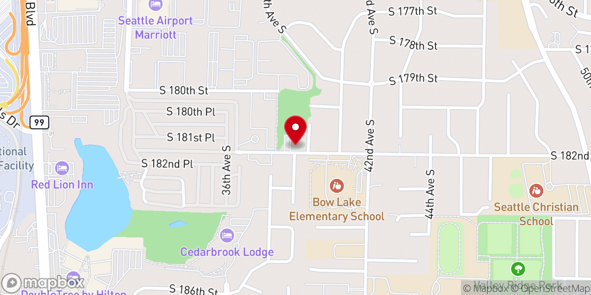 Map showing location of Emmanuel Reformed Baptist Church