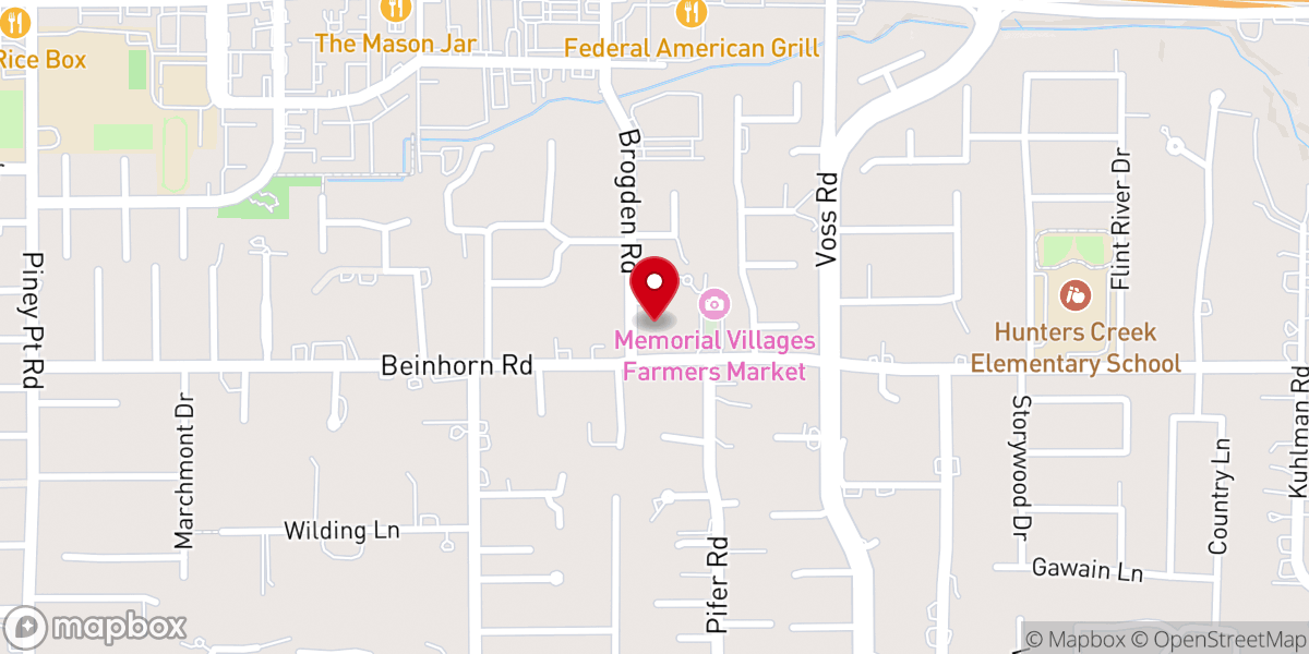 Map showing location of First Congregational Church of Houston