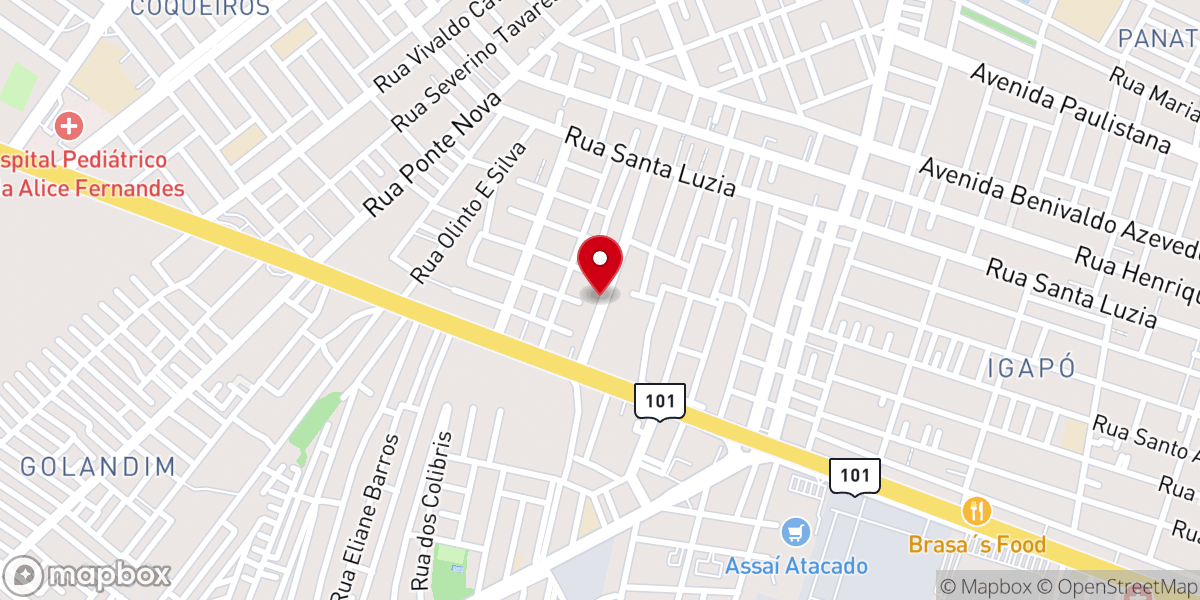 Map showing location of Igreja Missão Evangélica Pentecostal do Brasil - MEPB Vila Paraíso