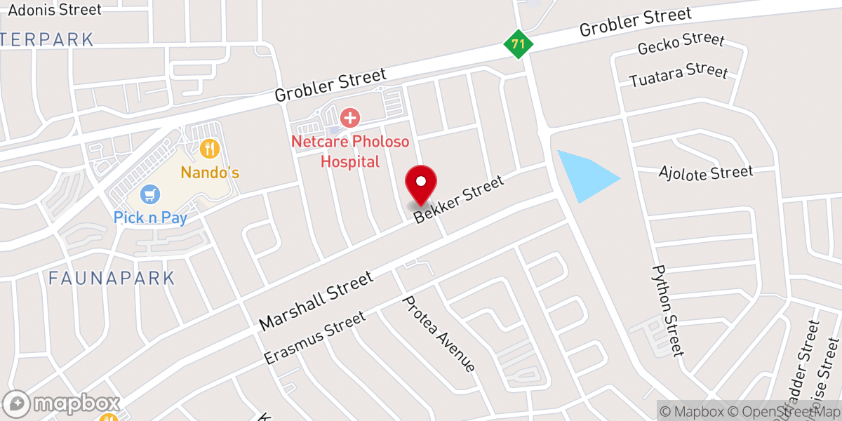 Map showing location of Taberna Dei Ooskampus