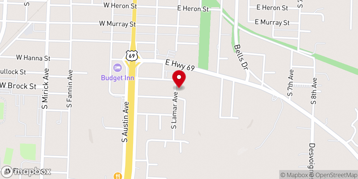 Map showing location of Epting Memorial Baptist Church
