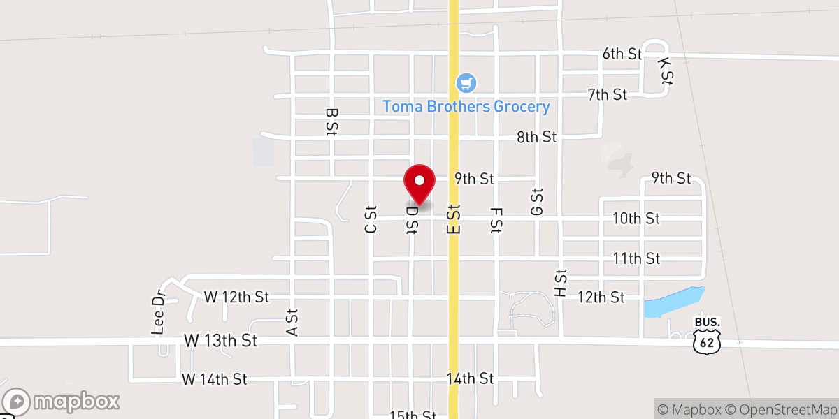 Map showing location of First Baptist Church Parsonage