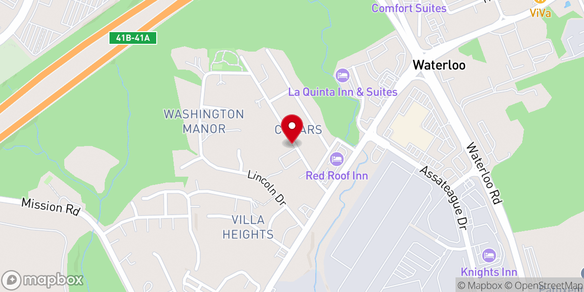 Map showing location of Cedars Baptist Church