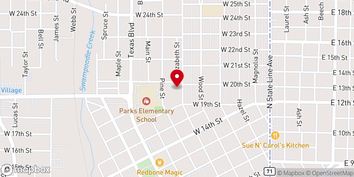 Map showing location of The Collins Home