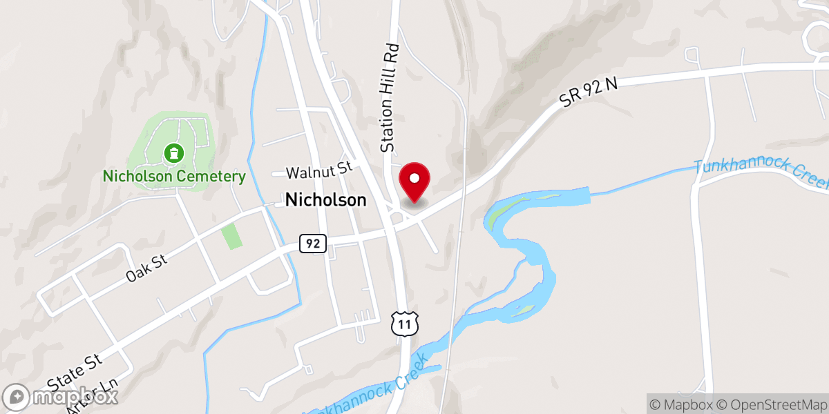 Map showing location of Thrive Church Nicholson