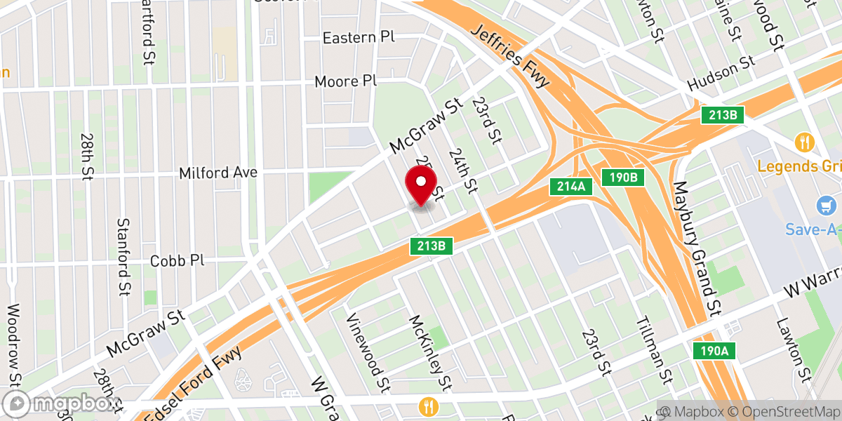 Map showing location of Little Rock & Macedonia Primitive Baptist Church