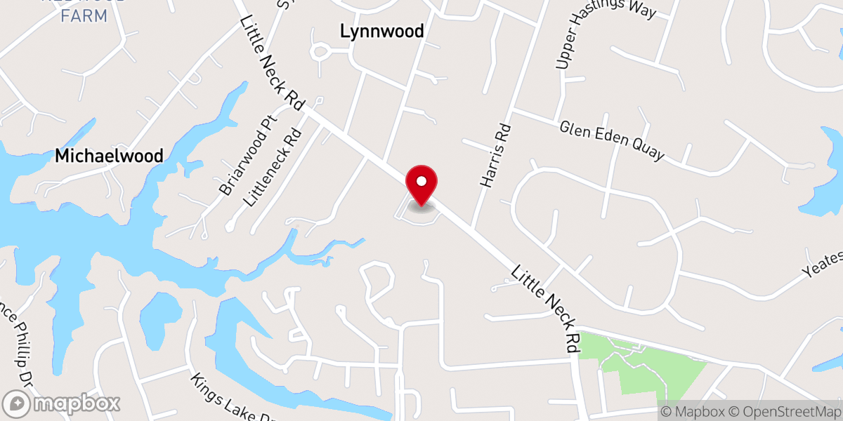 Map showing location of Lynnhaven Church