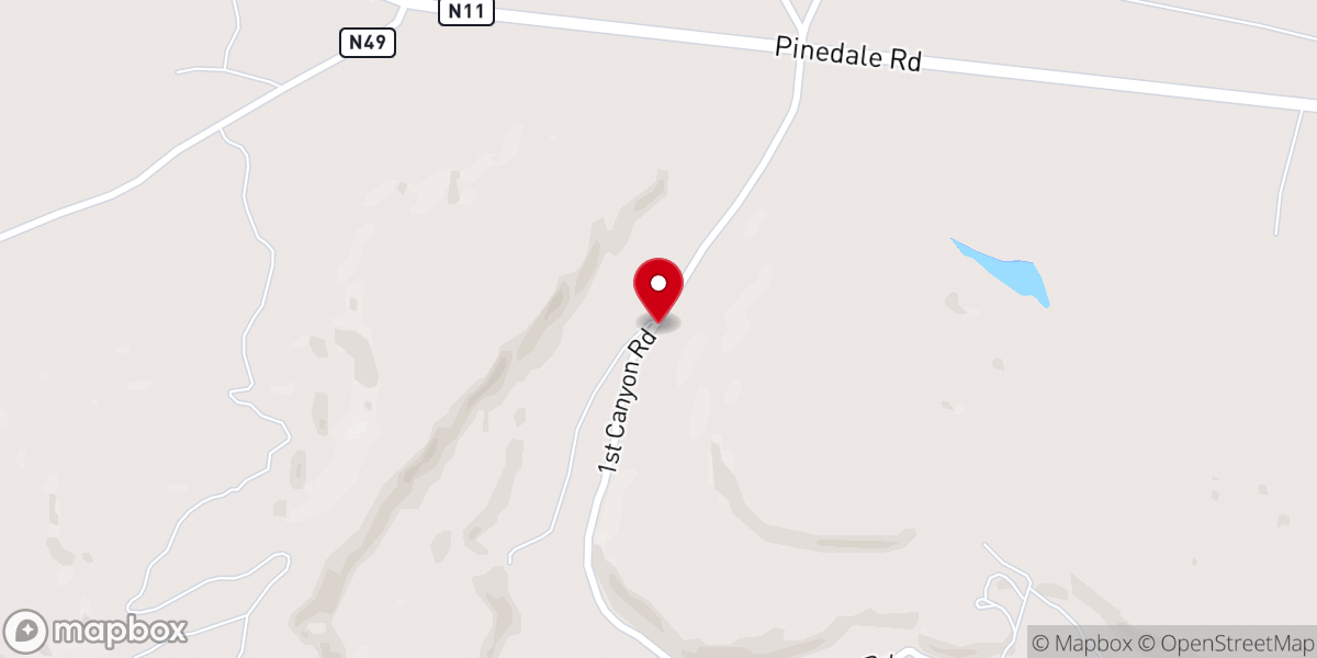 Map showing location of Churchrock/PINEDALE, NM