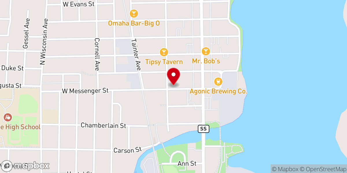 Map showing location of Bethany Lutheran Church