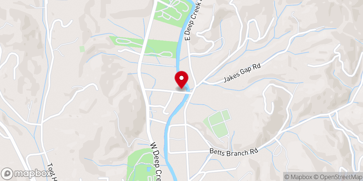 Map showing location of Deep Creek Church