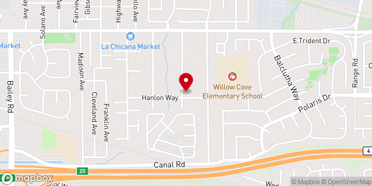 Map showing location of Church of Christ