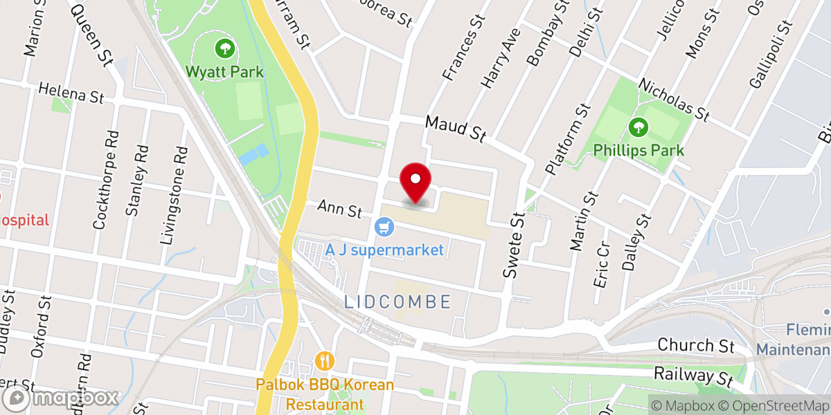Map showing location of St Joachim’s Catholic Church