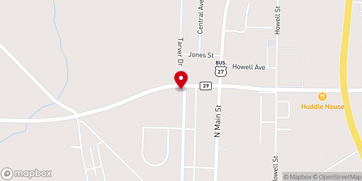 Map showing location of Church Street Church of Christ