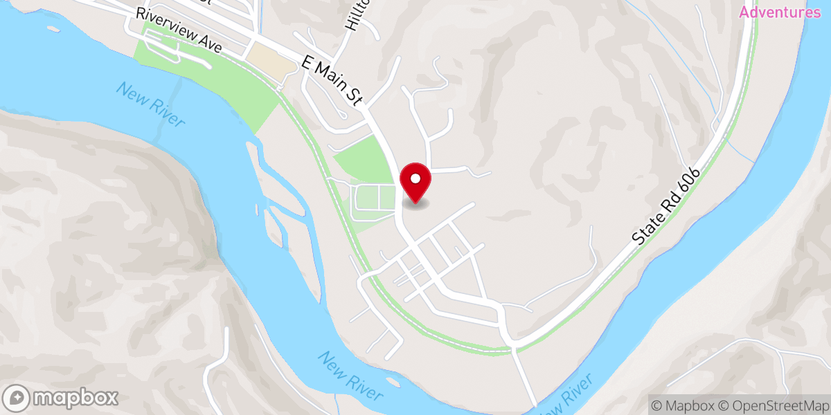 Map showing location of Fries Church of Christ