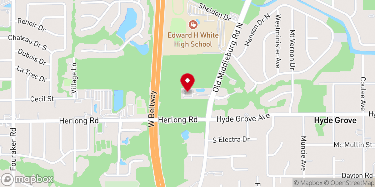 Map showing location of Lakeshore Church of Christ