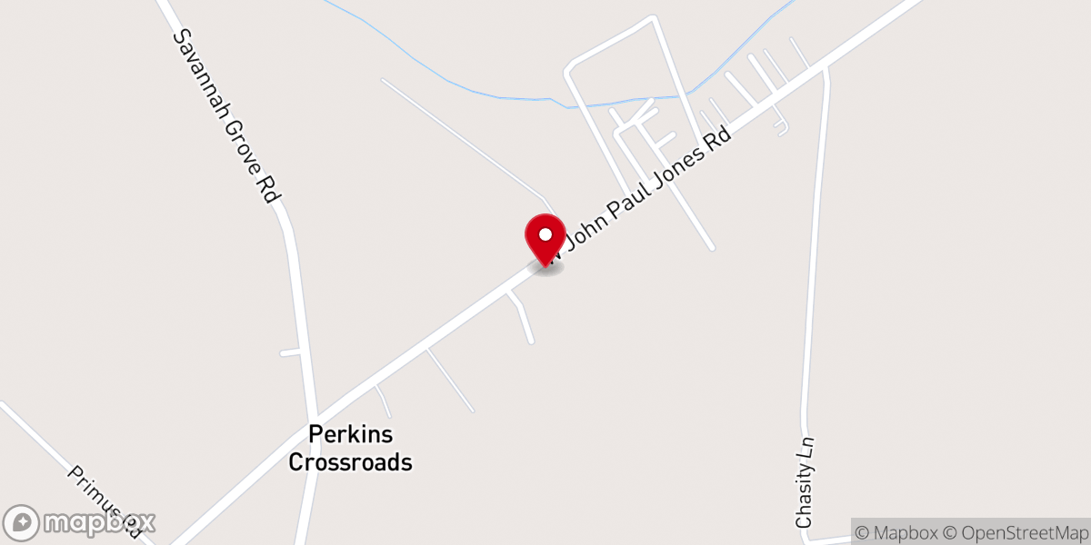 Map showing location of First Pentecostal Baptist Church
