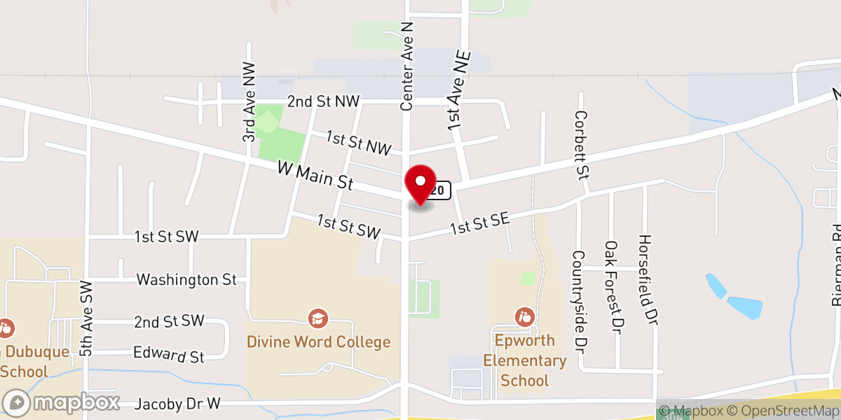 Map showing location of Epworth United Methodist Church