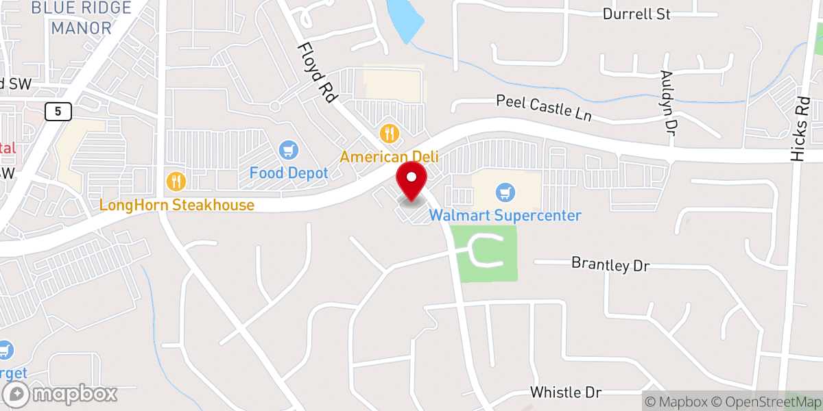 Map showing location of Floyd Road Baptist Church