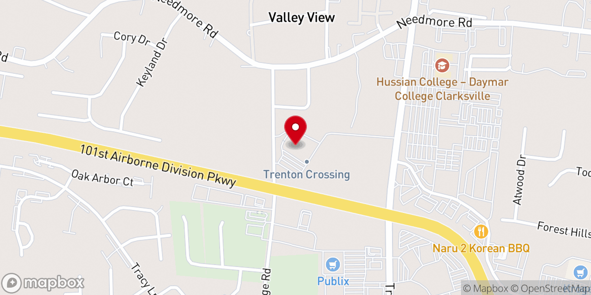 Map showing location of Trenton Crossing Church of Christ