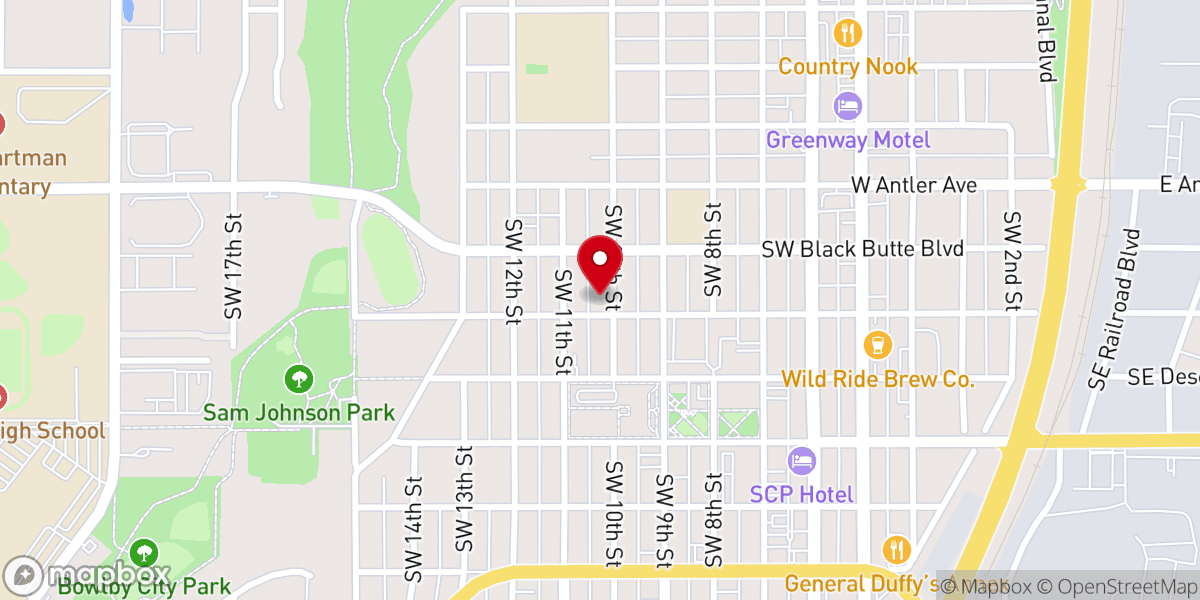 Map showing location of Redmond Missionary Baptist Church