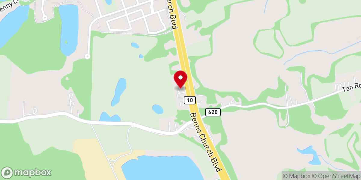Map showing location of New Bethany Christian Church