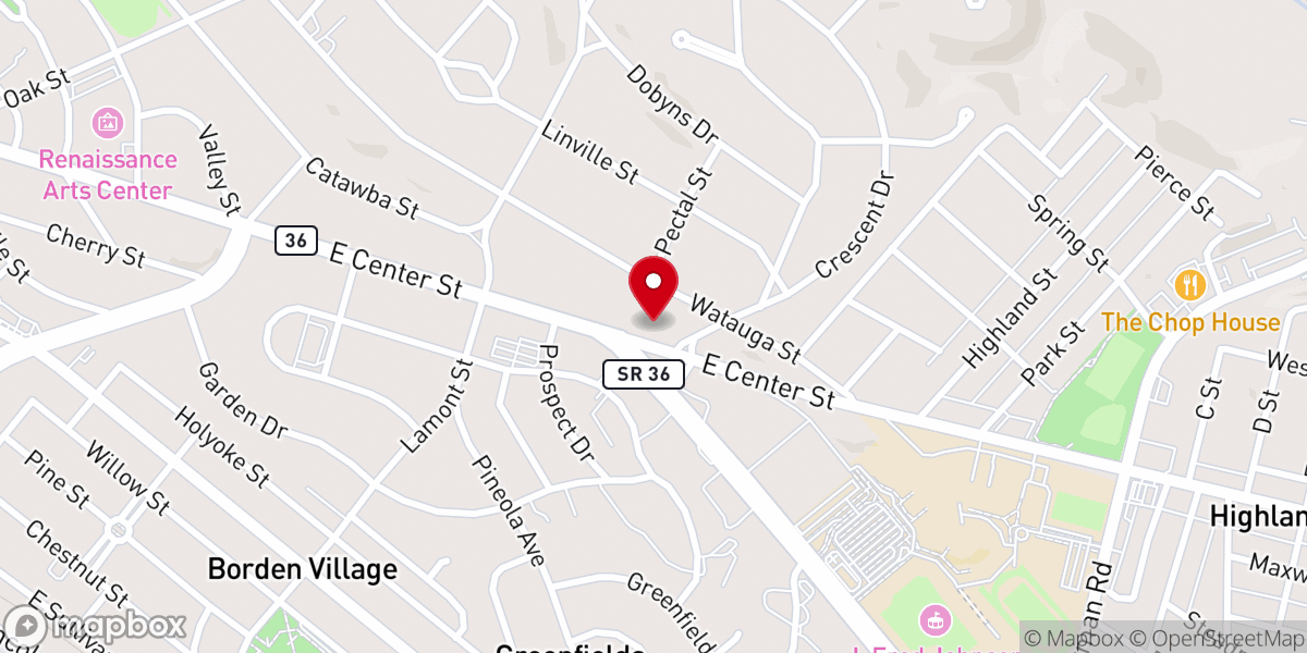 Map showing location of St. Dominic's Catholic School