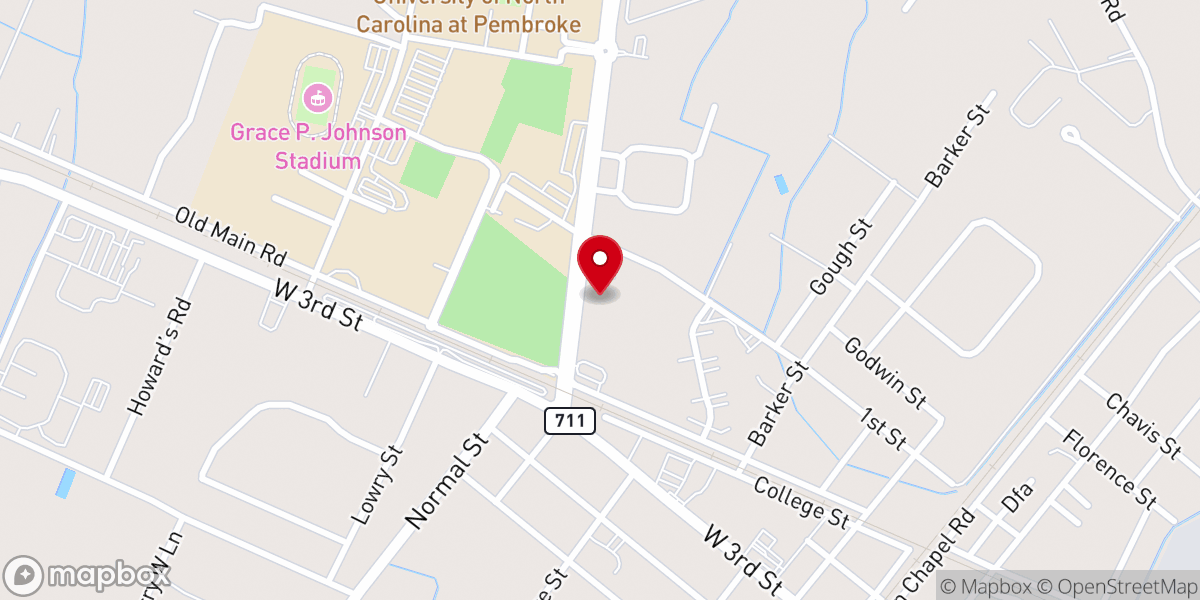 Map showing location of Berea Baptist Church