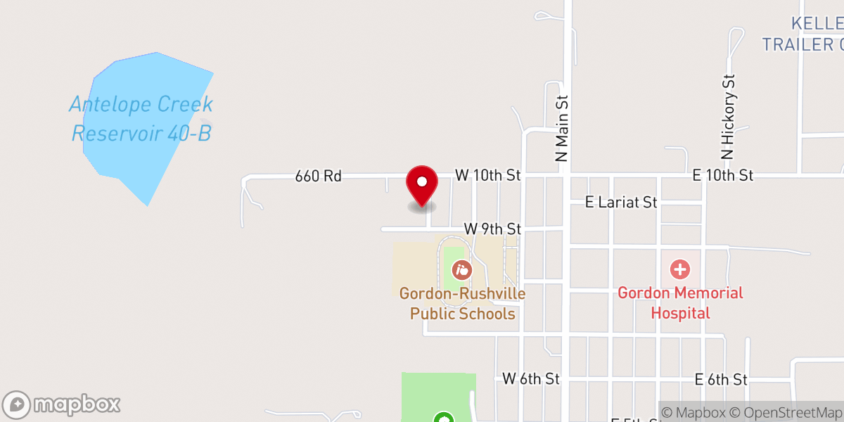 Map showing location of Gordon Berean Church
