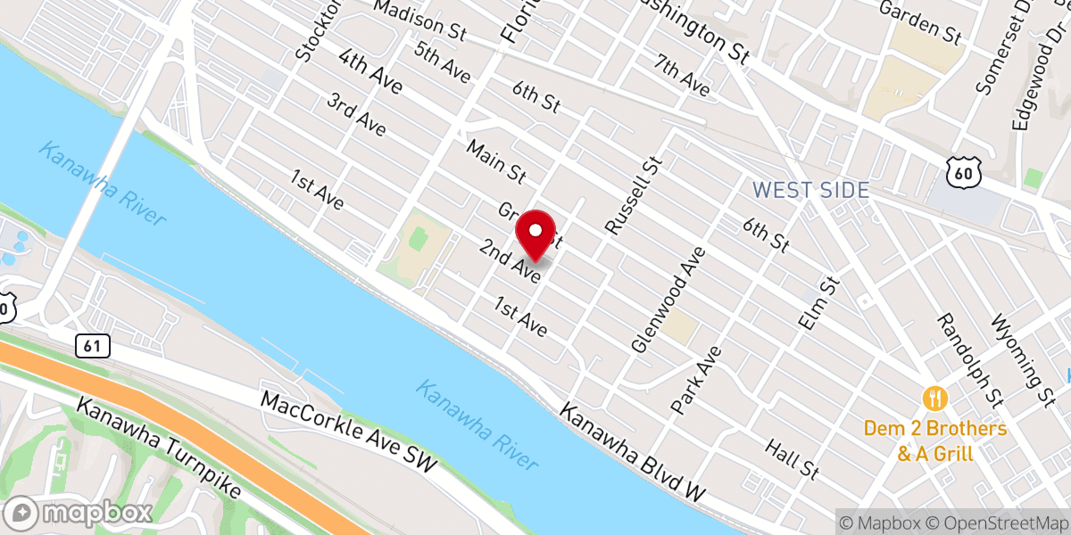 Map showing location of St. Paul A.M.E. Church
