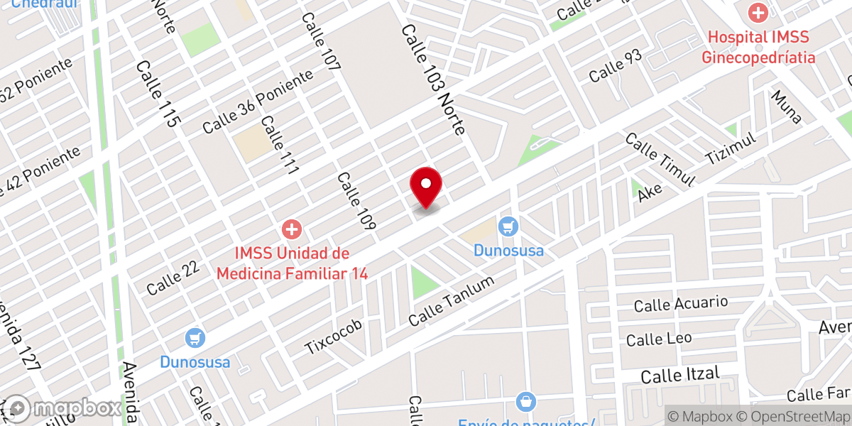 Map showing location of Amistad Cristiana Cancún A.C