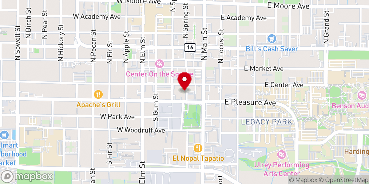 Map showing location of First Baptist Church Of Searcy