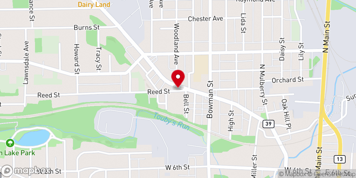 Map showing location of St Mark's Lutheran Church