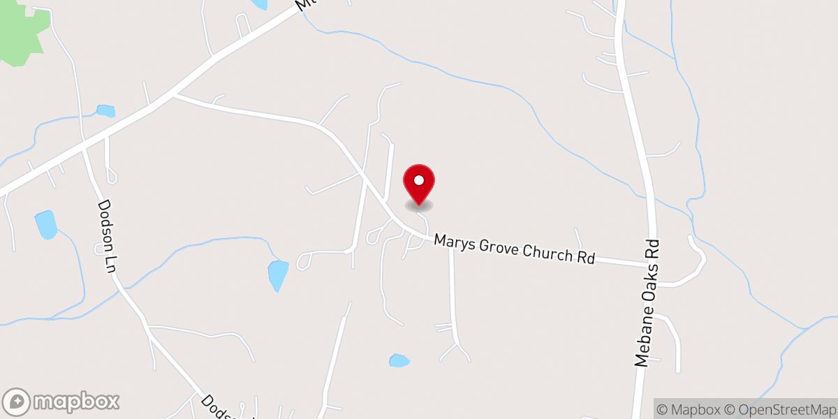 Map showing location of Mary’s Grove Congregational Church