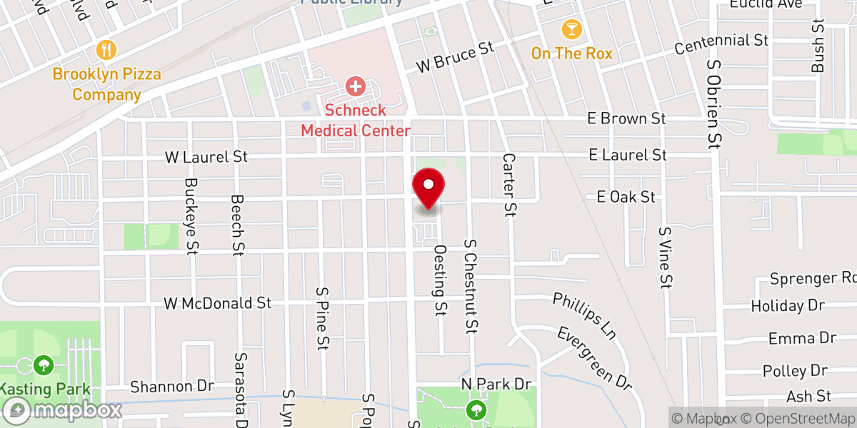 Map showing location of Immanuel Lutheran Church