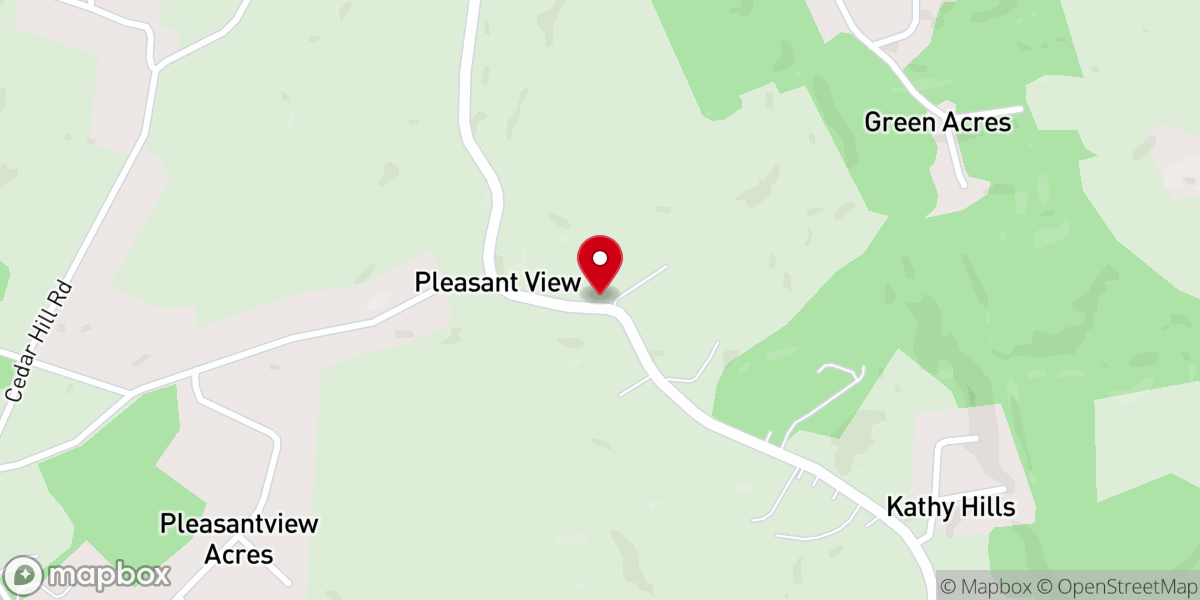 Map showing location of Pleasant View Baptist Church