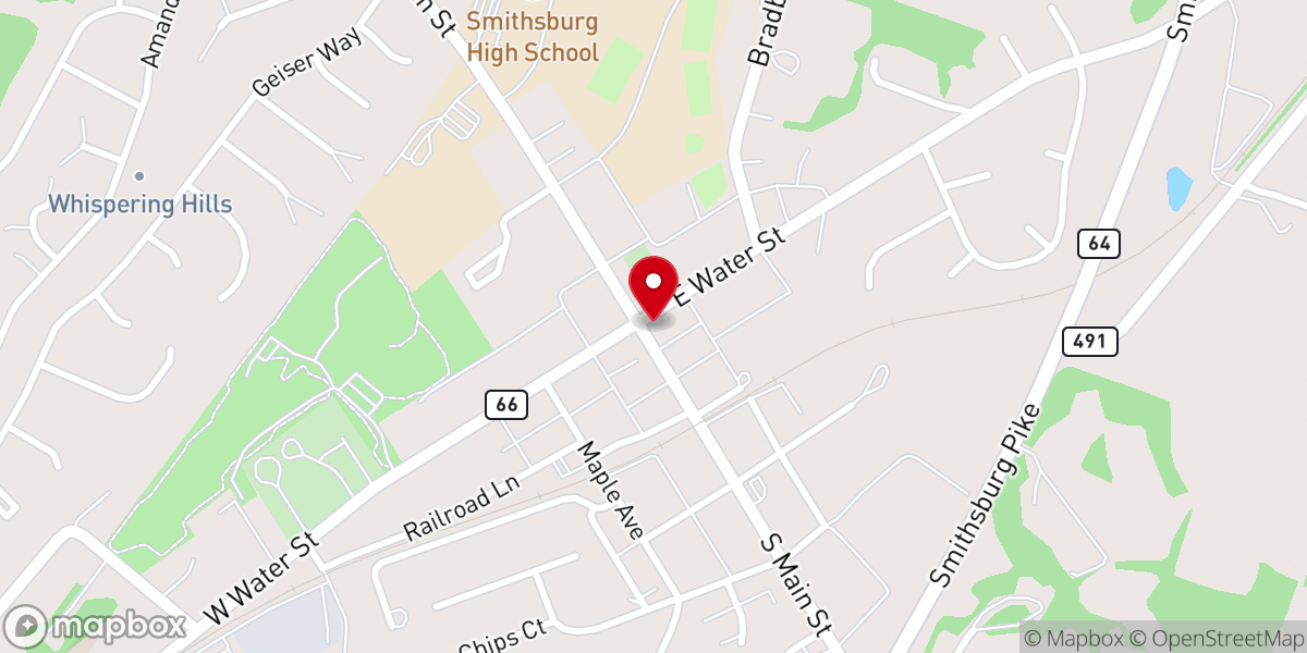 Map showing location of Vine Church