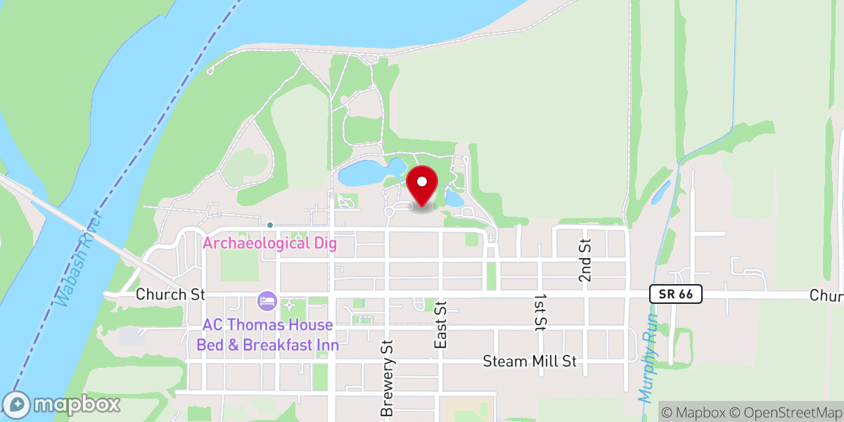 Map showing location of New Harmony Inn Resort & Conference Center