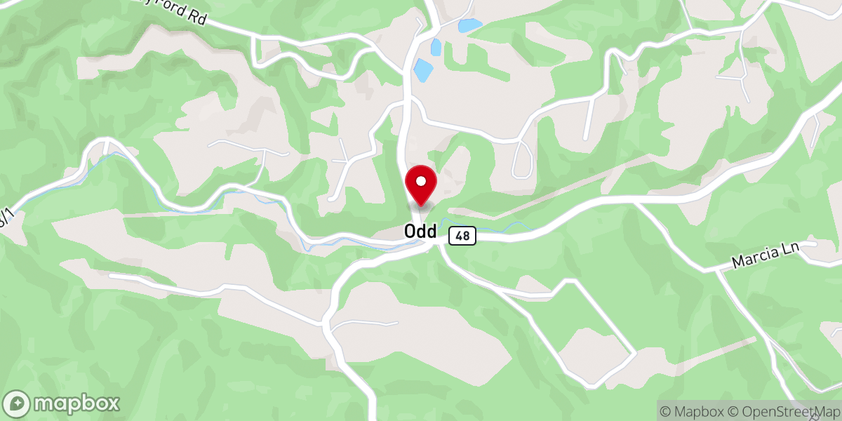 Map showing location of Mountain Valley Baptist Church