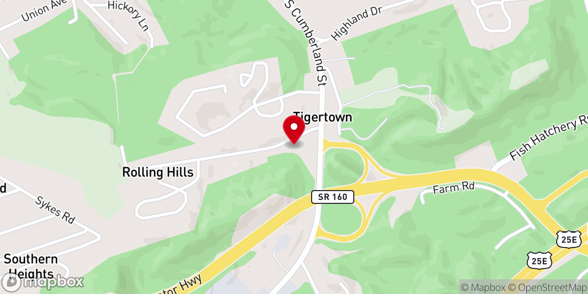 Map showing location of First Christian Church