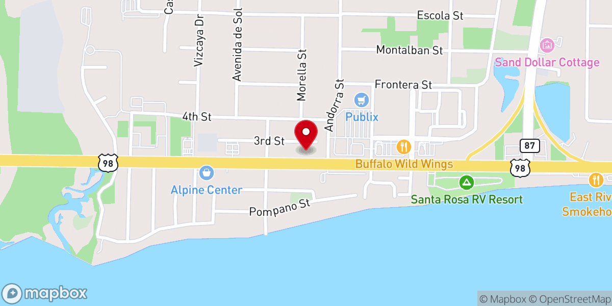 Map showing location of Ace Hardware of Navarre