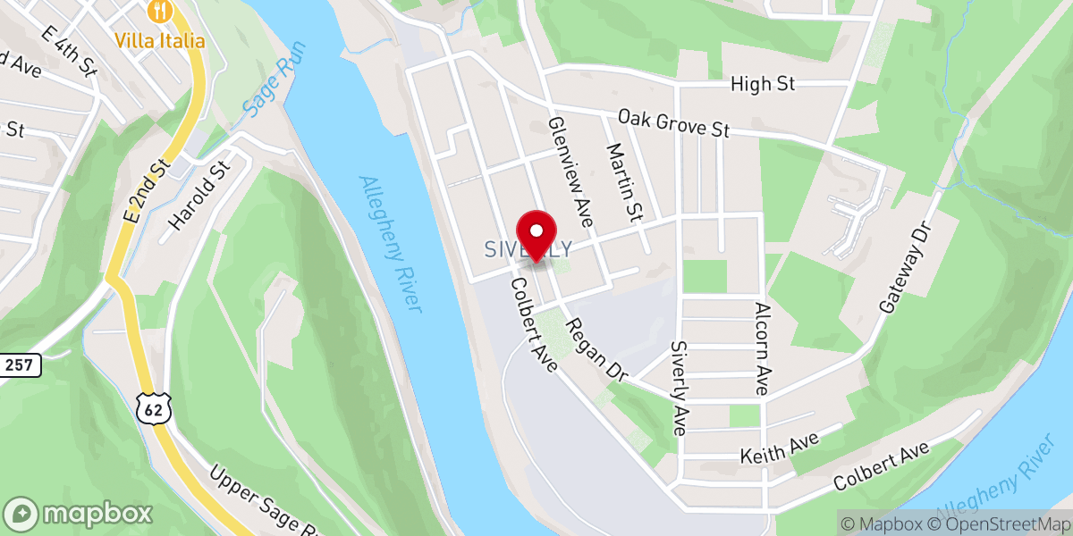 Map showing location of Free Methodist Church